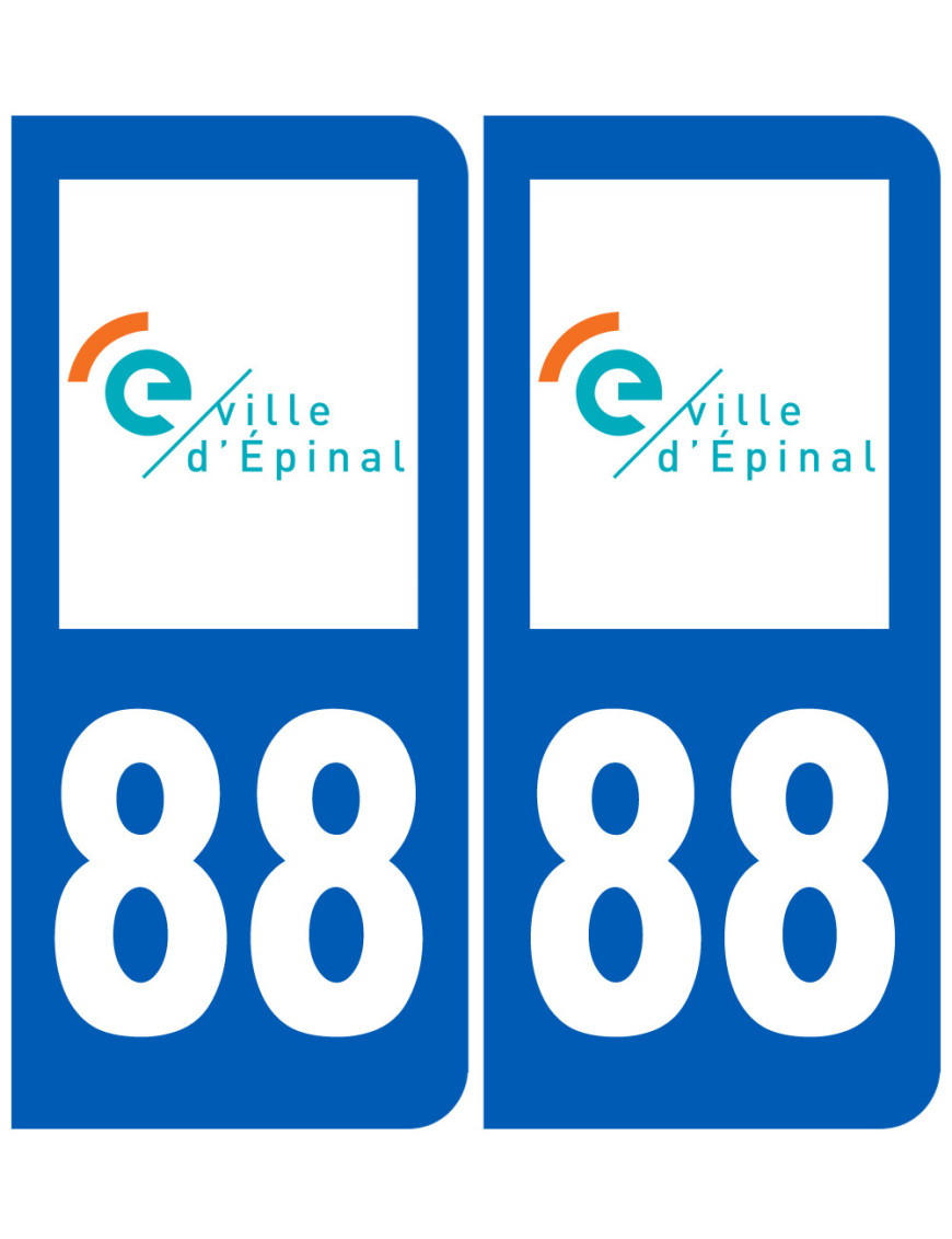 immatriculation Épinal 88 - Sticker/autocollant