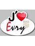 j'aime Évry-Courcouronnes (15x11cm) - Sticker/autocollant