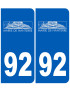 immatriculation Nanterre 92 - Sticker/autocollant