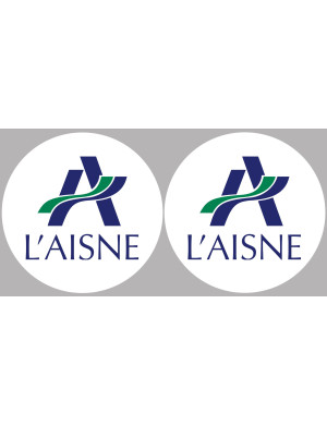 L'Aisne 02 - 2 fois 5cm - Sticker/autocollant
