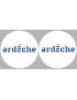 l'Ardèche 07  - 2fois 10cm - Sticker/autocollant
