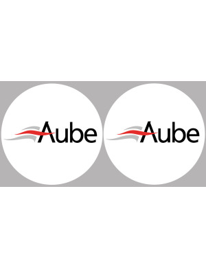 Aube 10  - 2fois 10cm - Sticker/autocollant