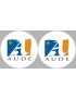 Aude 11 - 2fois 5cm - Sticker/autocollant
