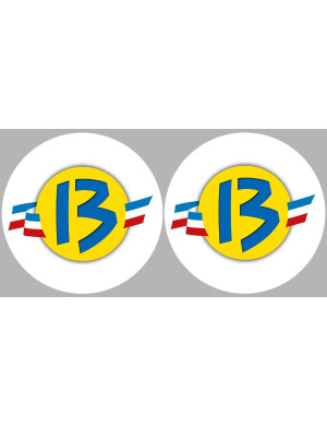 Les Bouches du Rhône 13  - 2fois 5cm - Sticker/autocollant