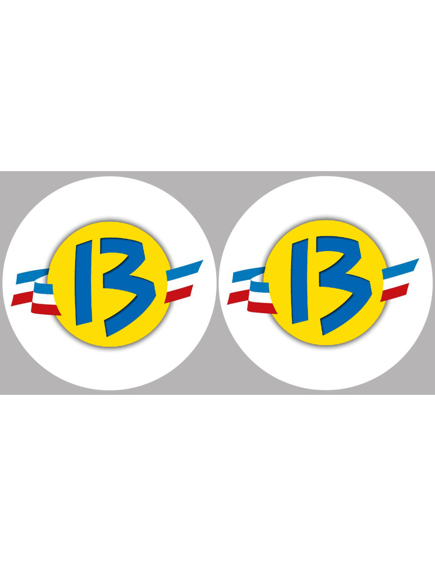 Les Bouches du Rhône 13  - 2fois 5cm - Sticker/autocollant