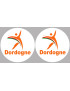 Dordogne (2fois 5cm) - Sticker/autocollant