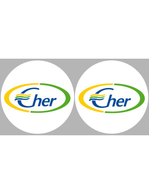 Le Cher 18  - 2fois 5cm - Sticker/autocollant