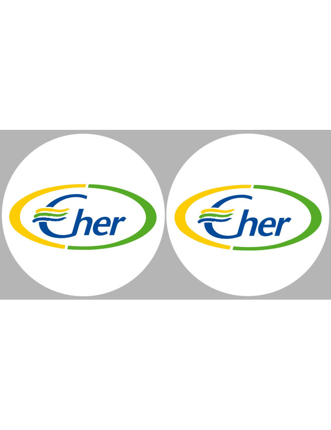 Le Cher 18  - 2fois 5cm - Sticker/autocollant