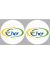 Le Cher 18  - 2fois 5cm - Sticker/autocollant