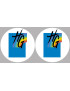 la Haute Garonne (2fois 5cm) - Sticker/autocollant