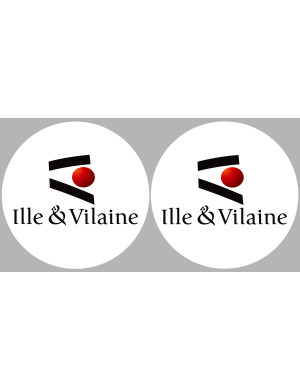 Ille et Vilaine (2fois 5cm) - Sticker/autocollant