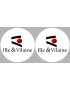 Ille et Vilaine (2fois 5cm) - Sticker/autocollant