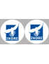 Indre (2fois 5cm) - Sticker/autocollant