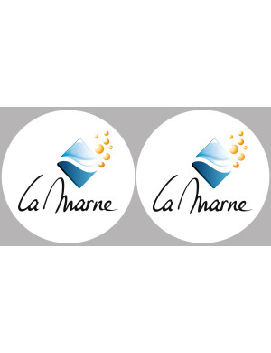 la Marne (2fois 5cm) - Sticker/autocollant