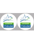 la Meuse (2fois 5cm) - Sticker/autocollant