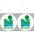 la Moselle (2fois 5cm) - Sticker/autocollant