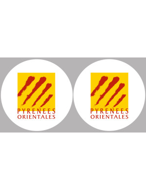 les Pyrénées Orientales (2fois 5cm) - Sticker/autocollant