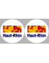 le Haut-Rhin (2fois 5cm) - Sticker/autocollant