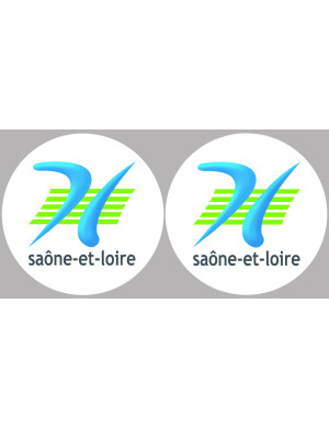 la Saône et Loire (2fois 5cm) - Sticker/autocollant