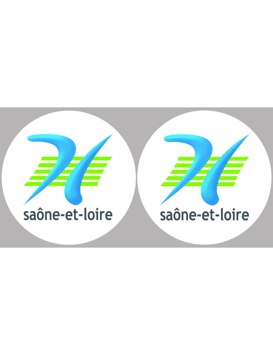 la Saône et Loire (2fois 5cm) - Sticker/autocollant