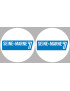 la Seine et Marne (2fois 5cm) - Sticker/autocollant