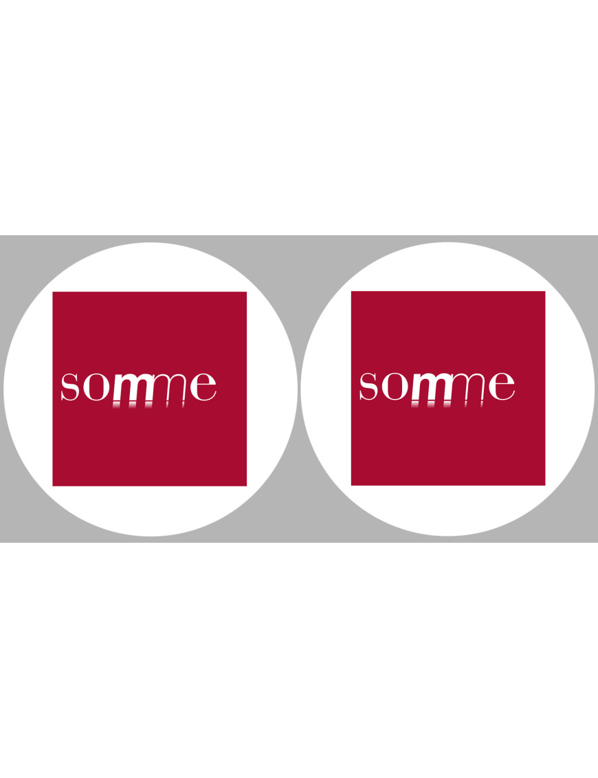 la Somme (2fois 5cm) - Sticker/autocollant