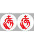 la Vendée (2fois 5cm) - Sticker/autocollant
