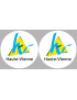 la Haute-Vienne (2fois 5cm) - Sticker/autocollant