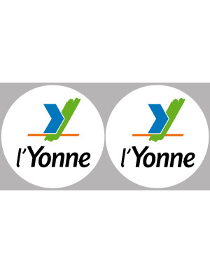 l'Yonne (2fois 5cm) - Sticker/autocollant