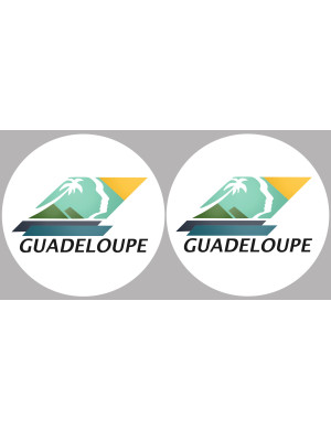 la Guadeloupe (2fois 5cm) - Sticker/autocollant