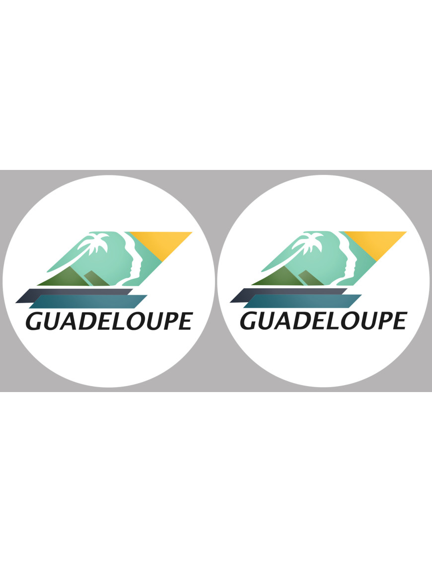 la Guadeloupe (2fois 5cm) - Sticker/autocollant