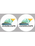 la Guadeloupe (2fois 5cm) - Sticker/autocollant