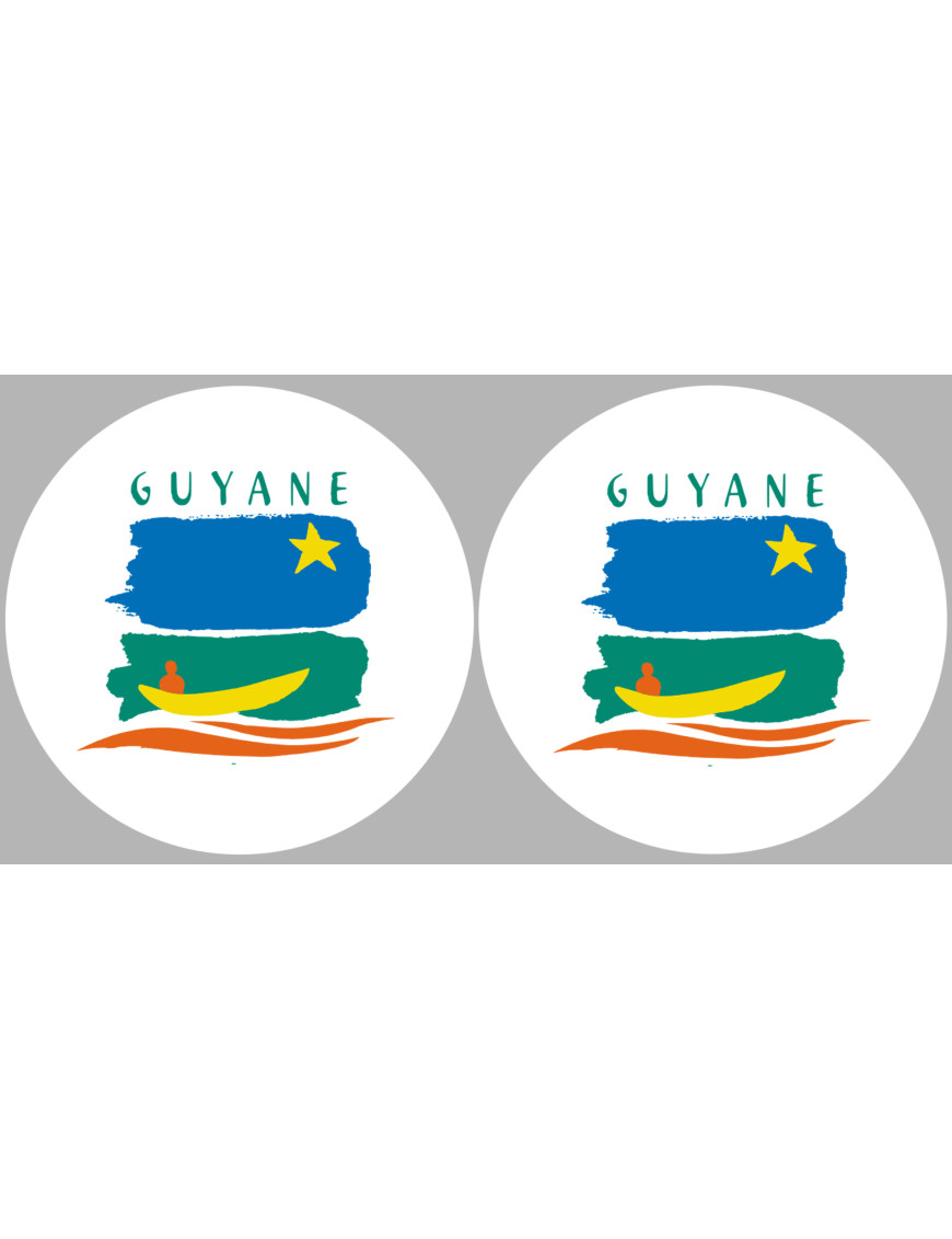la Guyane (2fois 5cm) - Sticker/autocollant