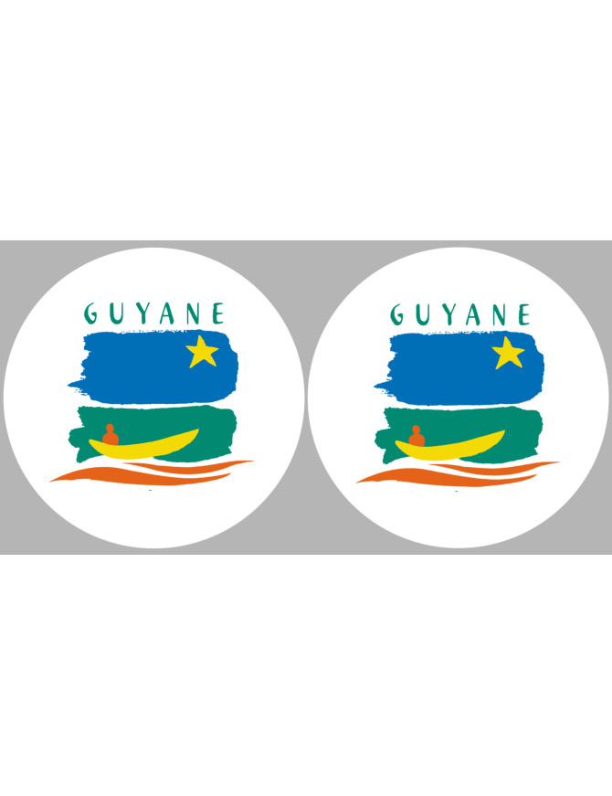la Guyane (2fois 5cm) - Sticker/autocollant