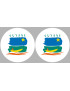 la Guyane (2fois 5cm) - Sticker/autocollant