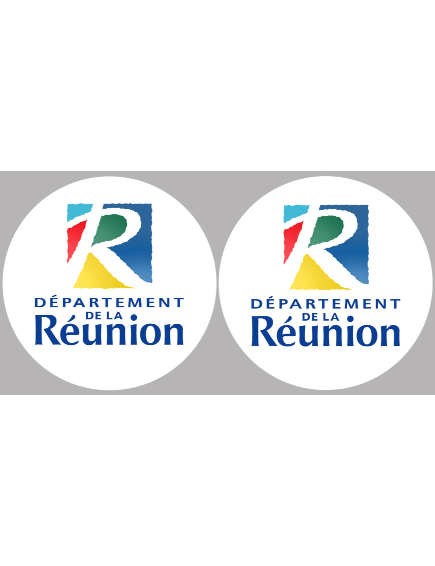 la Réunion (2fois 5cm) - Sticker/autocollant