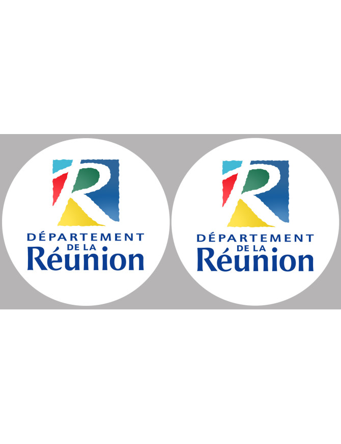 la Réunion (2fois 5cm) - Sticker/autocollant