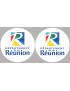 la Réunion (2fois 5cm) - Sticker/autocollant