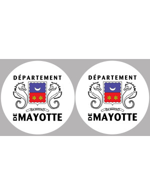 Mayotte - 2fois 5cm - Sticker/autocollant