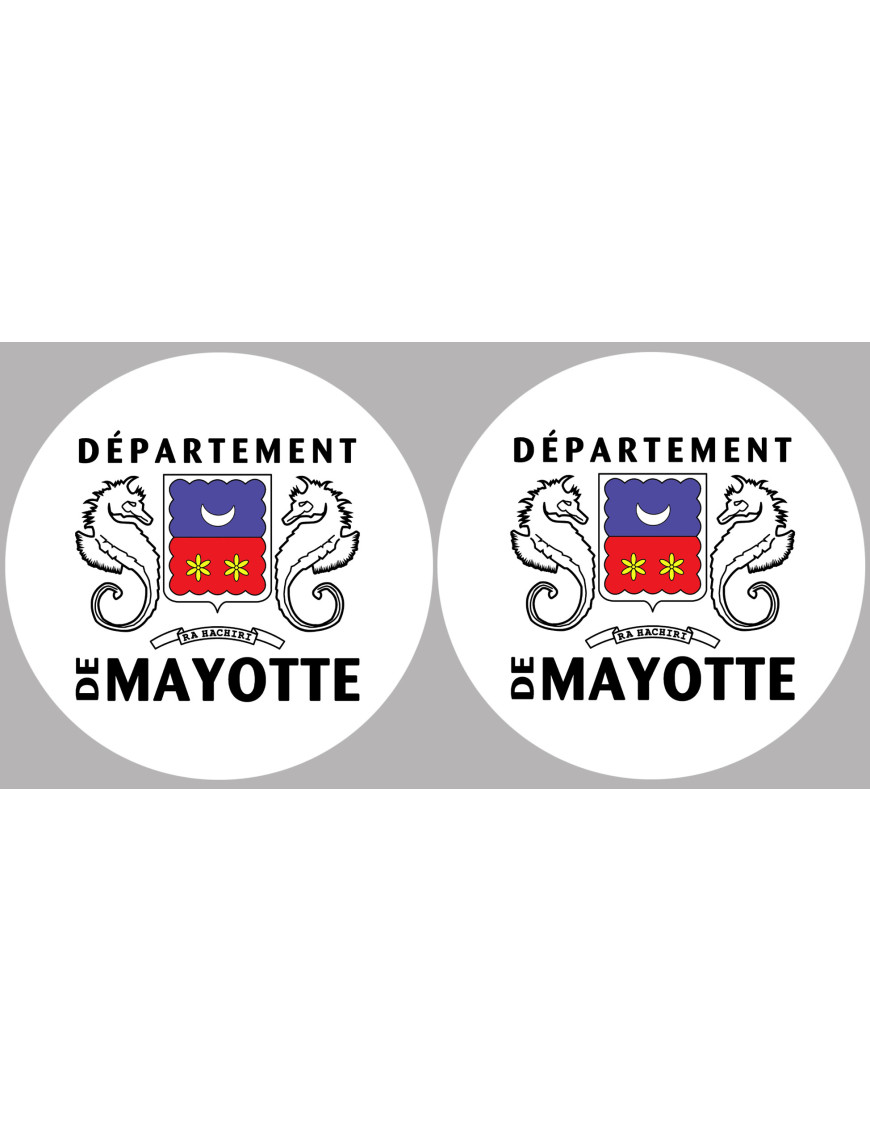 Mayotte - 2fois 5cm - Sticker/autocollant