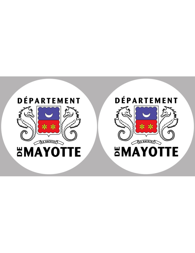Mayotte - 2fois 5cm - Sticker/autocollant