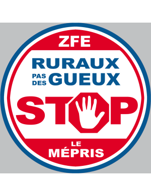 ZFE ruraux gueux (15x15cm) - Sticker/autocollant