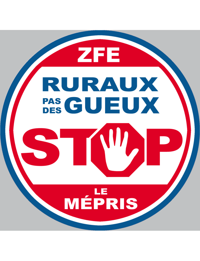 ZFE ruraux gueux (15x15cm) - Sticker/autocollant