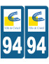 immatriculation Créteil 94 - Sticker/autocollant