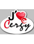 j'aime Cergy (15x11cm) - Sticker/autocollant