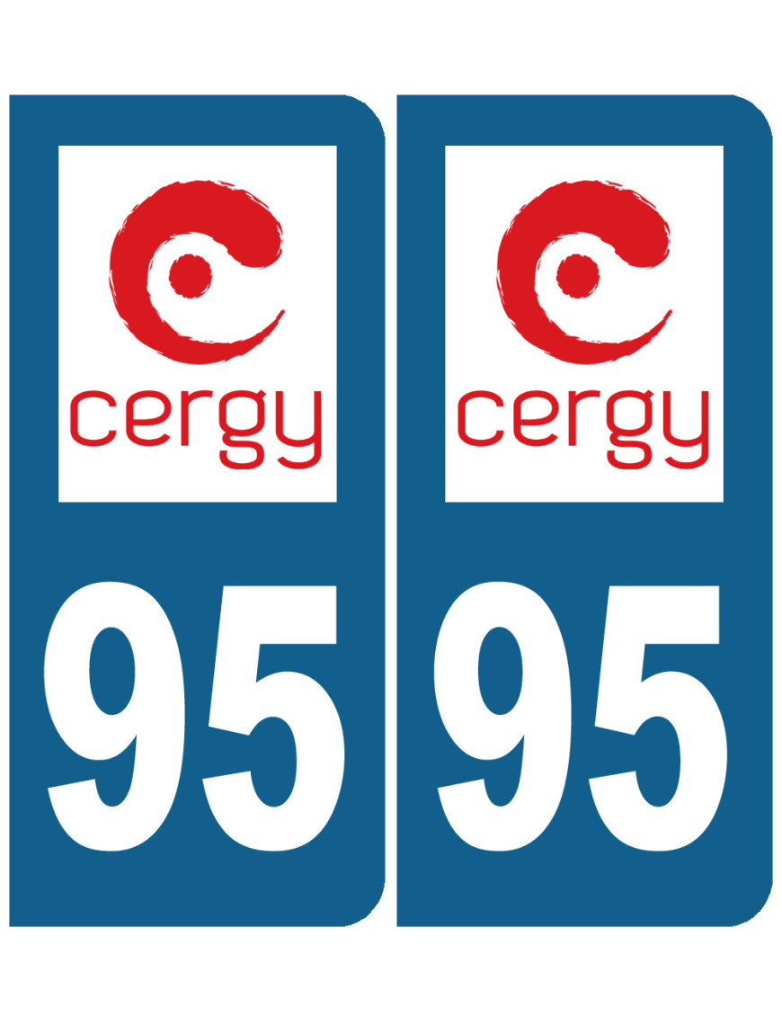 immatriculation Cergy 95 - Sticker/autocollant
