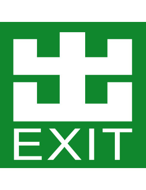 EXIT CHINOIS (20x20cm) - sticker/autocollant