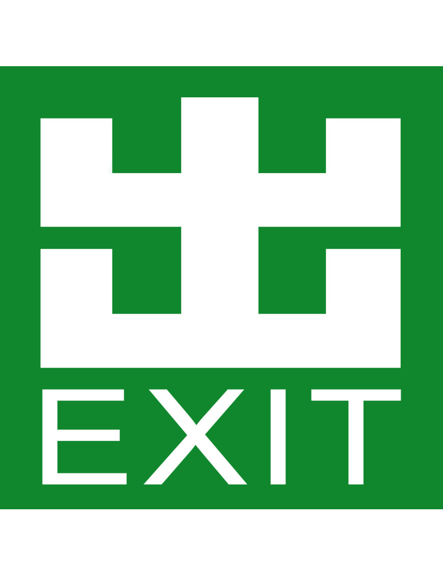 EXIT CHINOIS (20x20cm) - sticker/autocollant