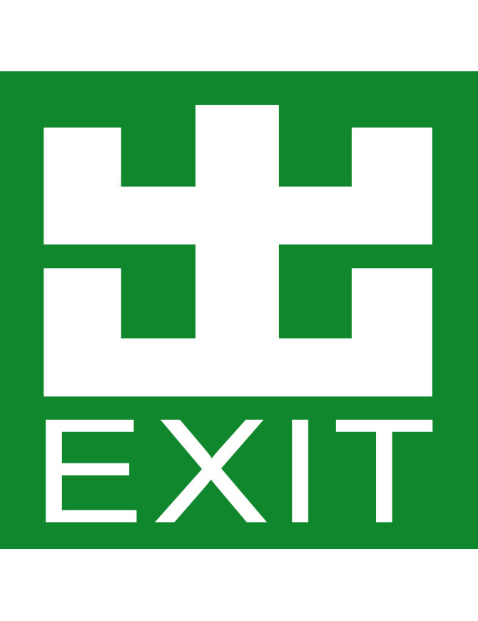 EXIT CHINOIS (5x5cm) - sticker/autocollant