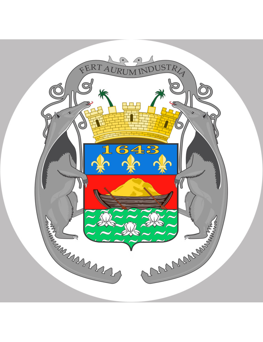 Cayenne blason - 20x20cm - Sticker/autocollant
